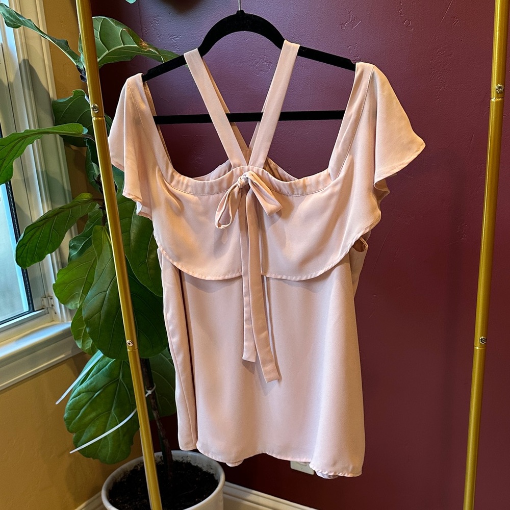 Shinestar Pink Ruffle Blouse - Picture 2 of 8